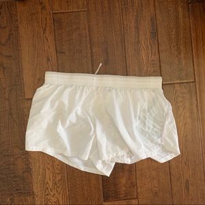 White Nike shorts